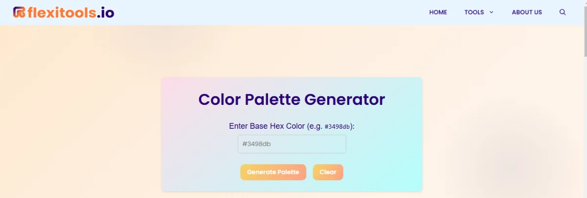 Free Color Palette Generator tool 2025 - Creative Color Scheme Maker | Flexitools.io