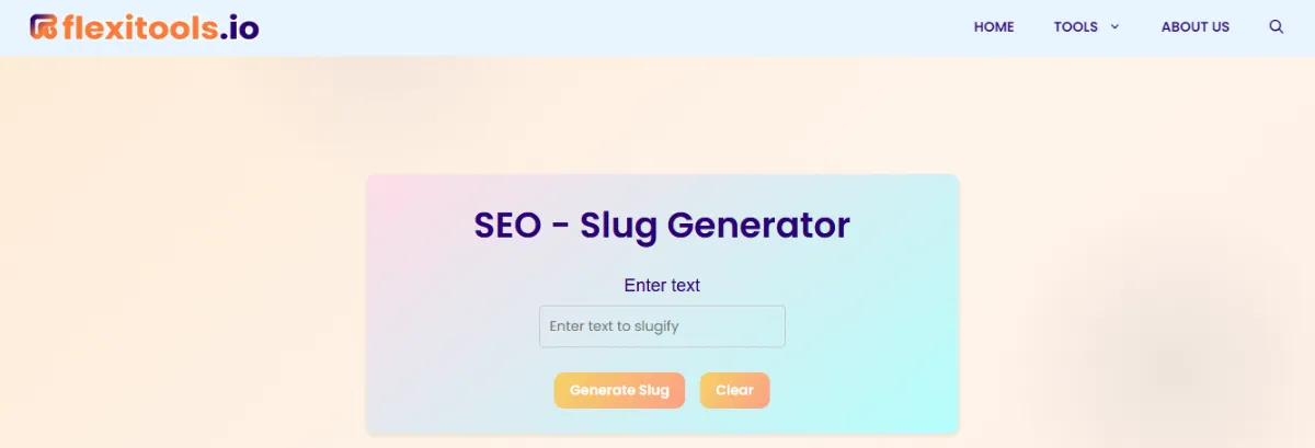 Free Slug Generator Tool 2025 - Effortless URL Slug Creation | Flexitools.io